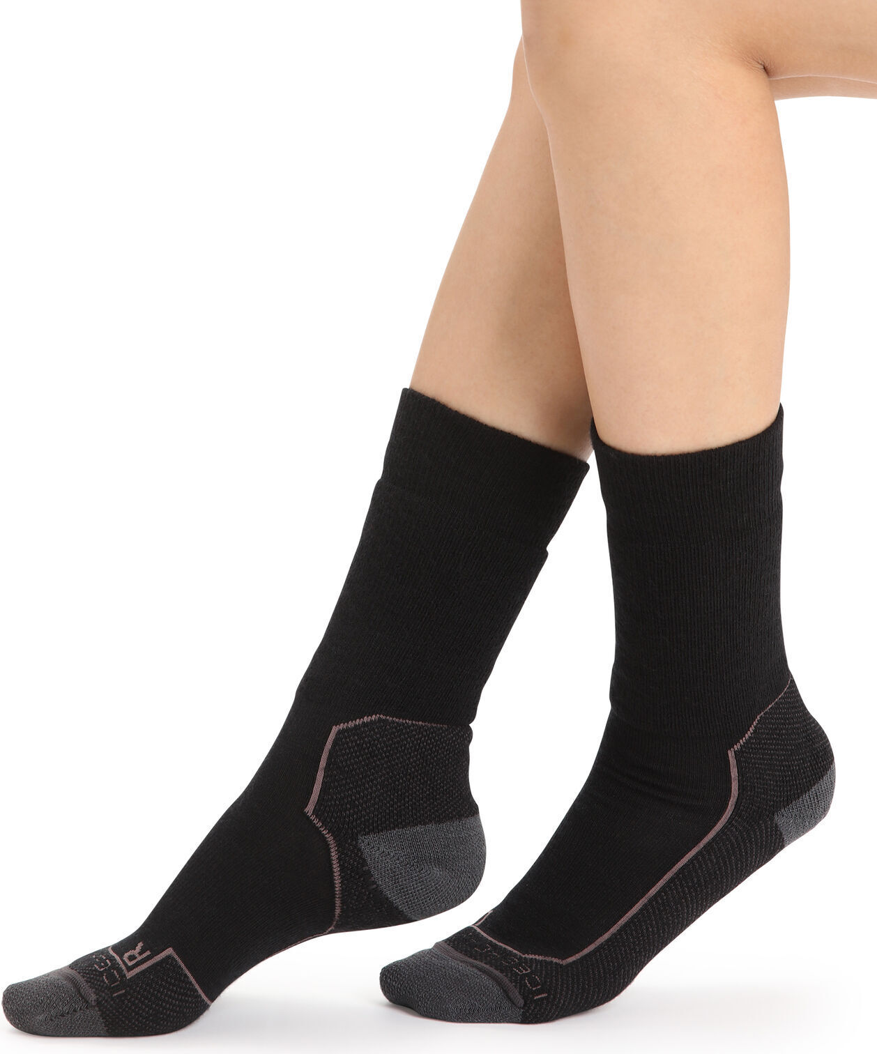 ICEBREAKER W Hike+ Medium Crew 272 BLACK/MONSOON/MINK 35-37