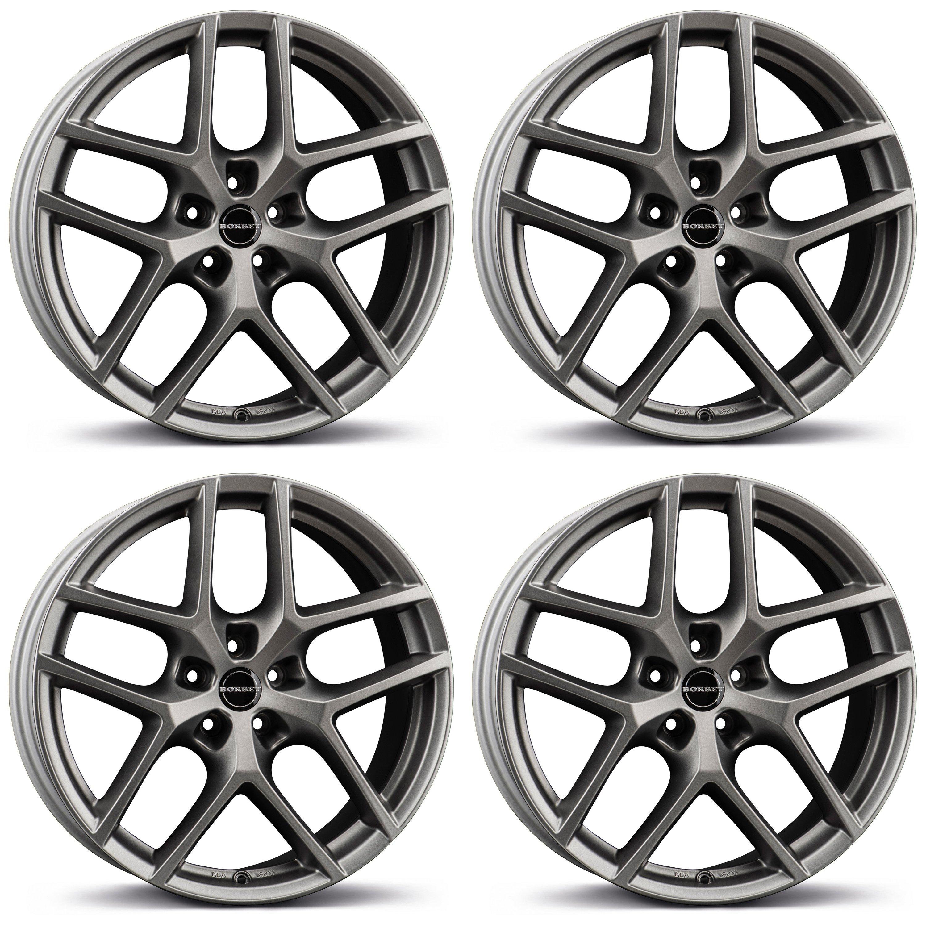 4 Borbet Felgen Y 8.0x19 ET45 5x114.3 TITAM für Hyundai Coupé Grand Santa Fe i20 i30 i40 i40cw Ioniq Ioniq 5 Ioniq 6 iX20 iX35 Kona Nexo 4-Y 80945114,3572,5TM