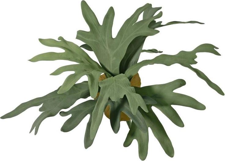 artplants.de Deko Geweihfarn Suzette auf Steckstab, grün-grau, 30cm, Ø55cm - Künstlicher Farn 69338