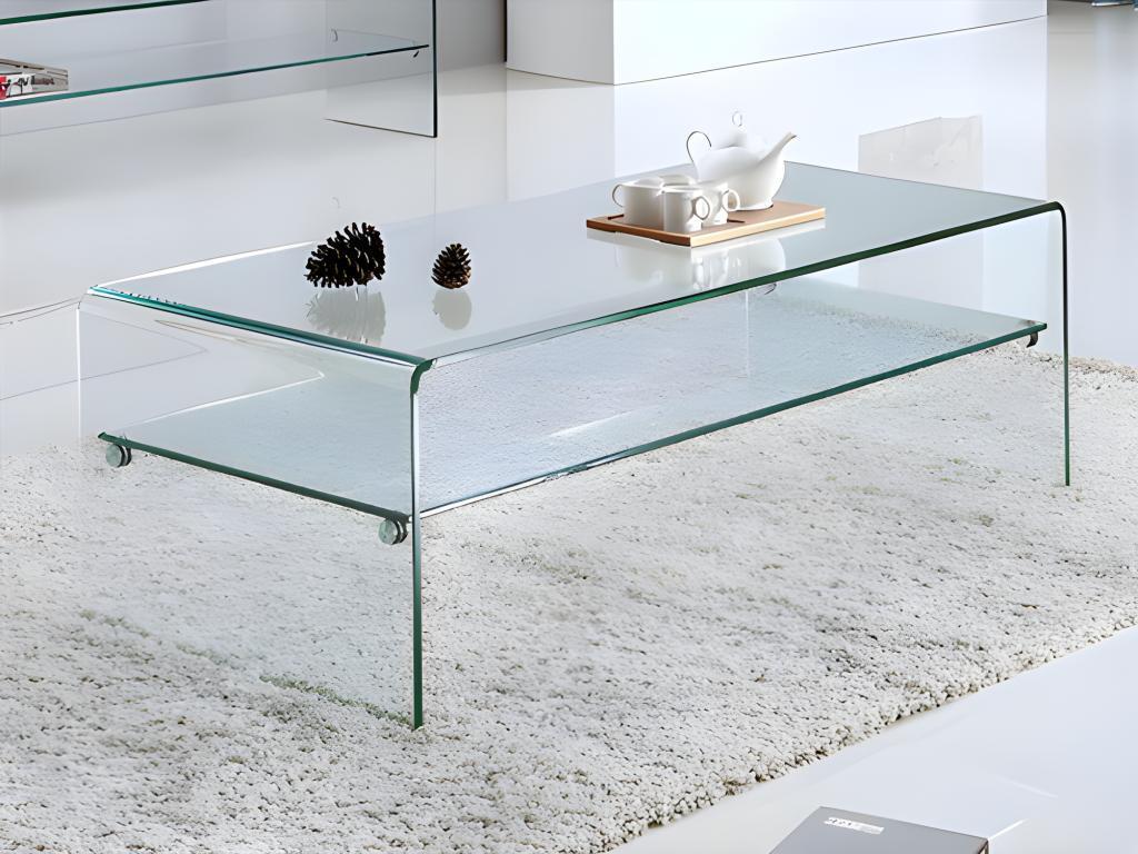 Vente-unique Couchtisch - Glas - STILEOS