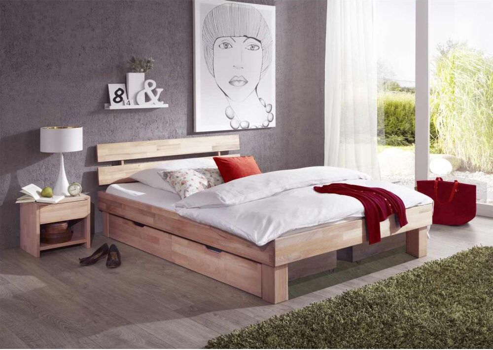 Futonbett Futonliege 180x200 Wildeiche bianco