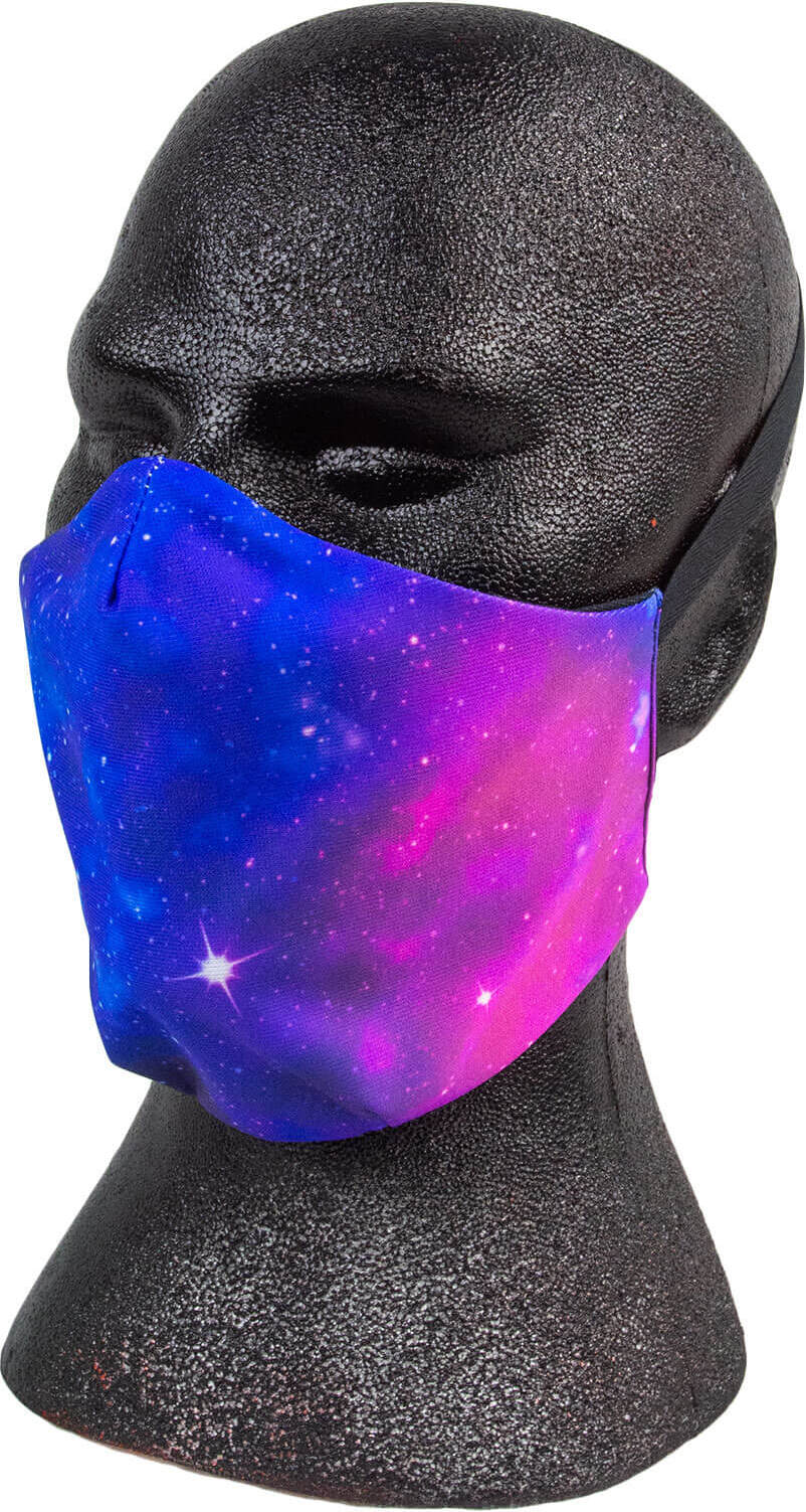 PSYWORK Schwarzlicht Behelfsmaske Neon "Psychedelic Universe", Gr. L 850.100.166