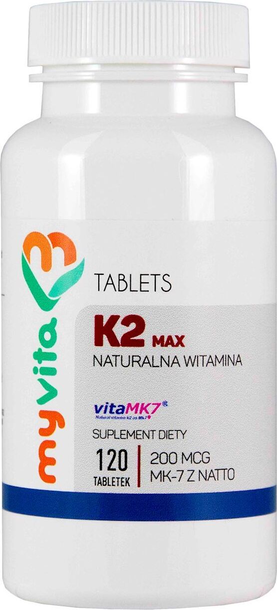 Myvita Premium K2 Mk-7 - 120 Tablets - High-Potency Bone And Cardiovascular Support Supplement