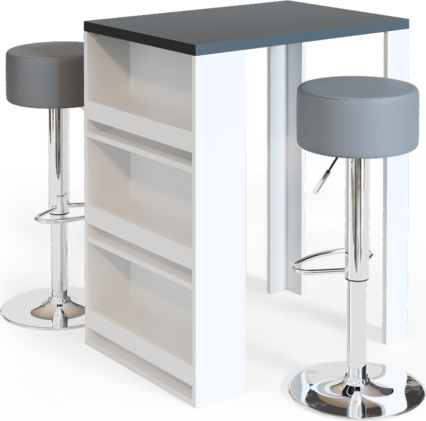 Vicco Tavolo bar 80x57cm con 2 sgabelli