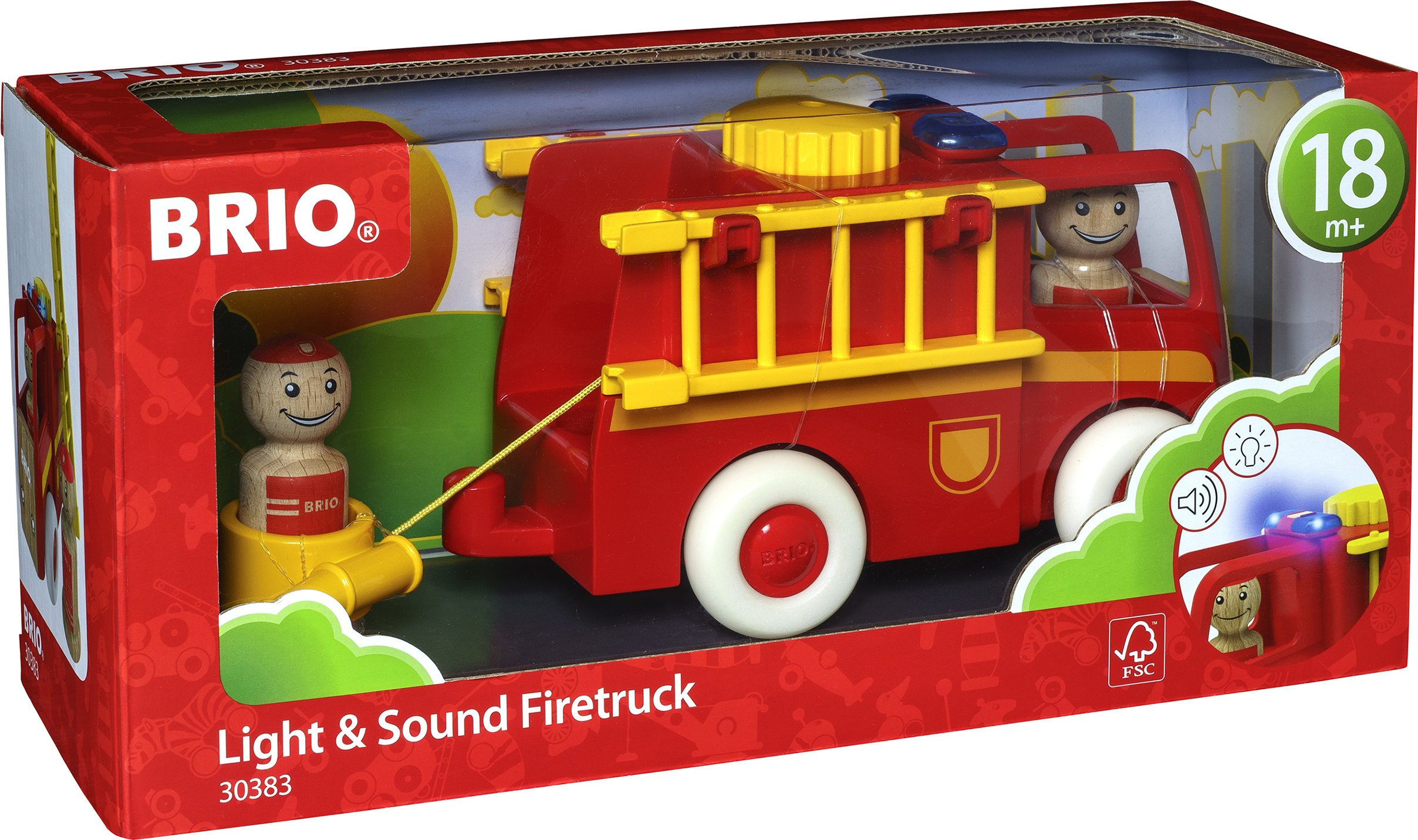 BRIO Feuerwehrauto mit Licht und Sound; 30383