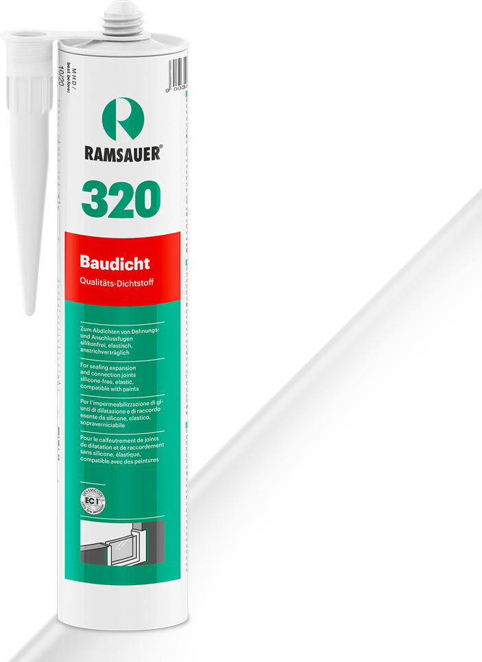 Ramsauer GmbH&Co.KG Ramsauer 320 Baudicht 1K Hybrid Dichtstoff 310ml Kartusche weiss 3100302