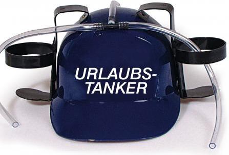 HSK Trinkhelm Spaßhelm mit Print - Urlaubstanker - 51627 Color - blau