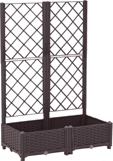 CHILLROI® Hochbeet mit Rankhilfe, ca. 80 x 40 x 121/15 cm - Braun