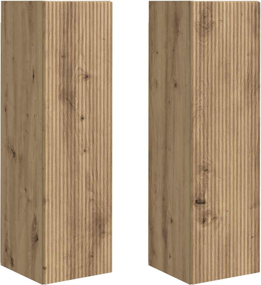 vidaXL TV-Wandschrank 2 pcs Kunsthandwerk Eiche 30 x 31 x 100 cm 892328