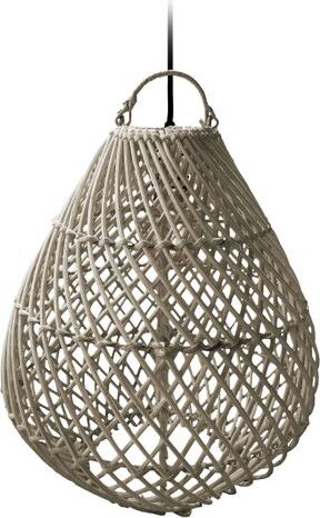 WORU Deko-Leuchte Sina, Pendel-Deckenlampe aus Natur-Materialien, Modell:hell 4585