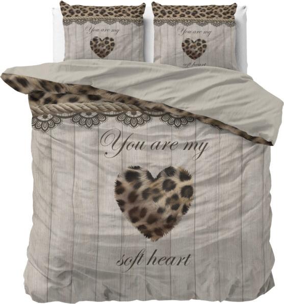 Royal Textile Schlafenszeit Du bist mein Herz Sand 240 x 200/220 cm