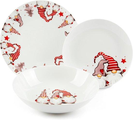 OEM Weihnachtsgeschirr - Geschirrset Weihnachten - Porzellan - Geschirr für Weihnachten - Abendessen Set - Tischdekoration Weihnachten - Feierliches Geschirr - Weihnachtstisch - Geschirrset weiß rot - Abendessen Geschirr 2026