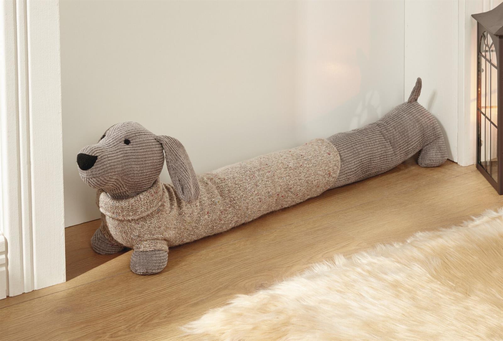 Zugluftstopper Eule – 90 Cm Lang, Canvas & Karo-Stoff, Tür- & Fensterdichtung