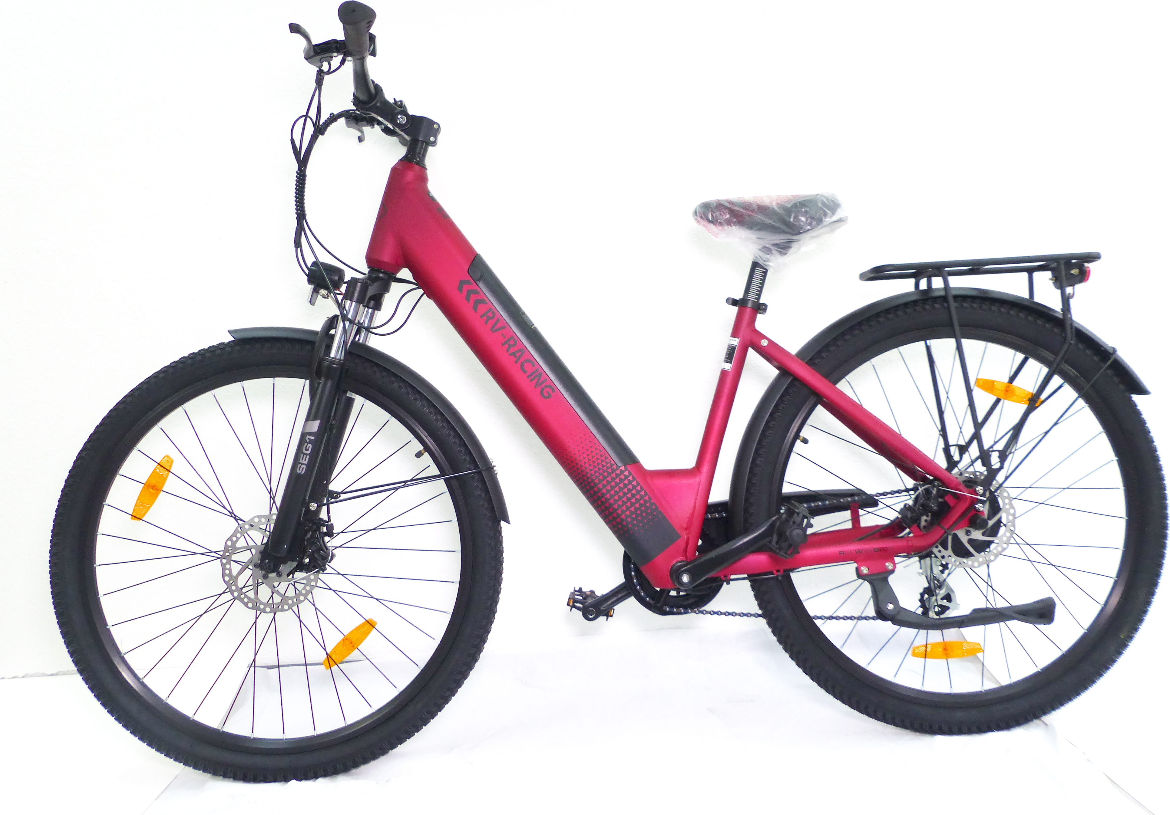 29 Zoll E-Bike Fahrrad Damenfahrrad Citybike Elektrofahrrad 36V 250W 70km Rot