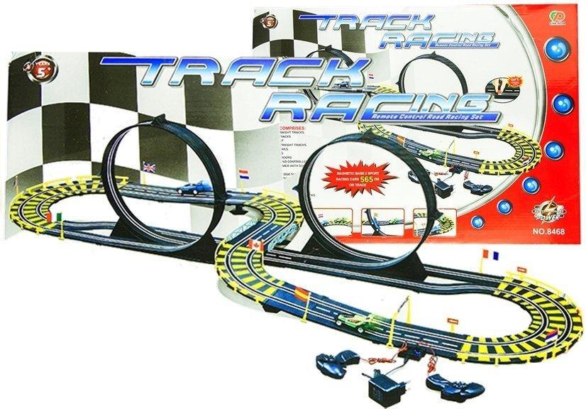Leantoys Rennbahn Rennbahn für zwei Autos 565cm