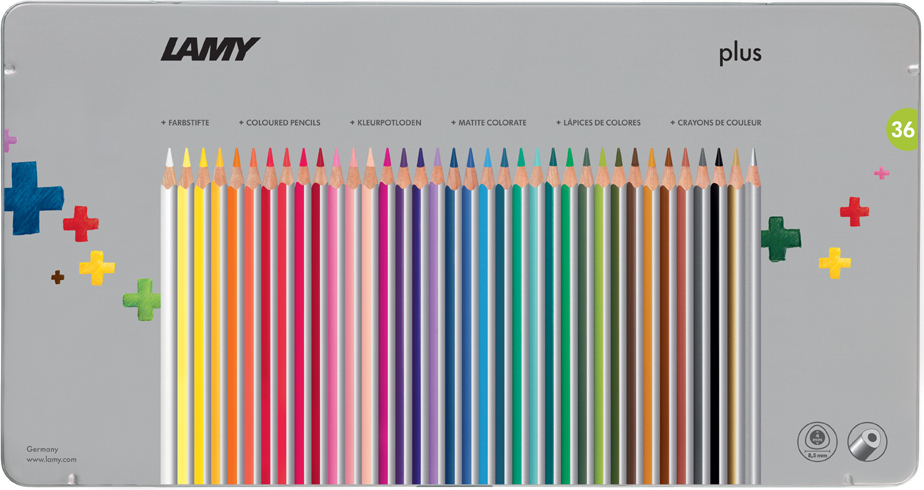 Stock Bureau - LAMY Crayon de couleur 3-en-1 3plus, étui carton de 12