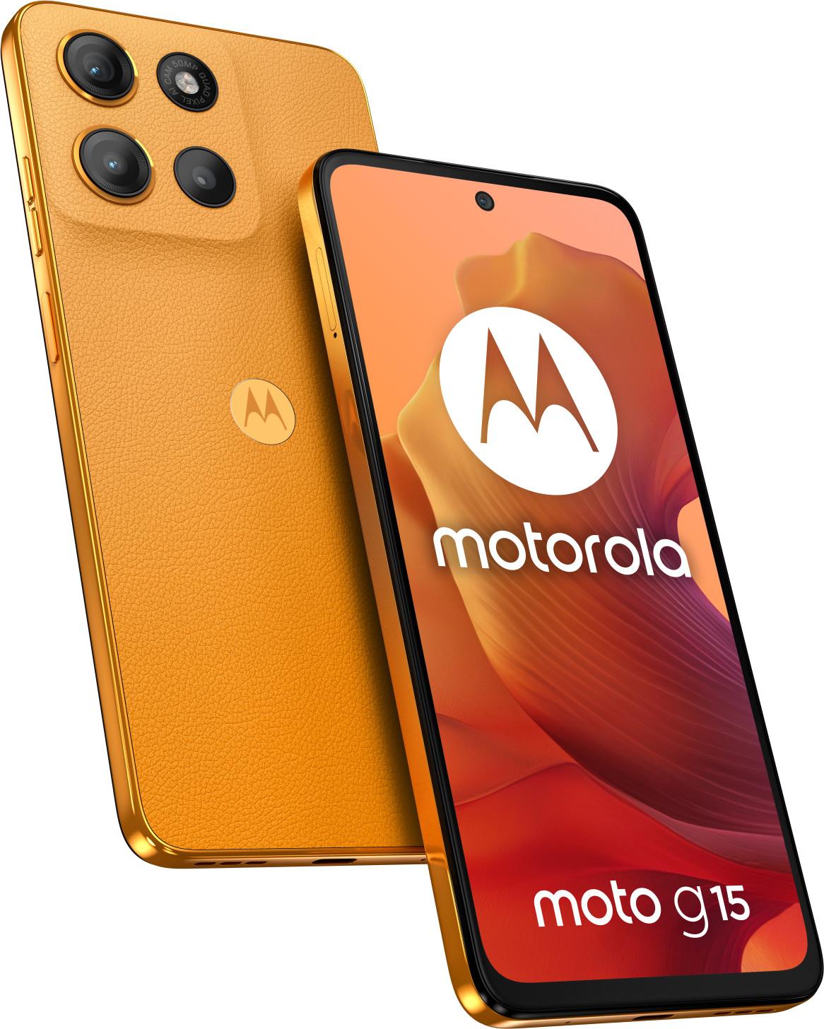 Motorola moto g15, 17,1 cm (6.72"), 8 GB, 256 GB, 50 MP, Android 15, Oranžová
