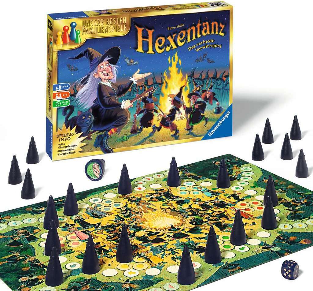 Ravensburger Spielverlag Ravensburger Spiel Hexentanz Brettspiel -Walpurgisnacht am Blocksberg - für 3-6 Spieler 26425