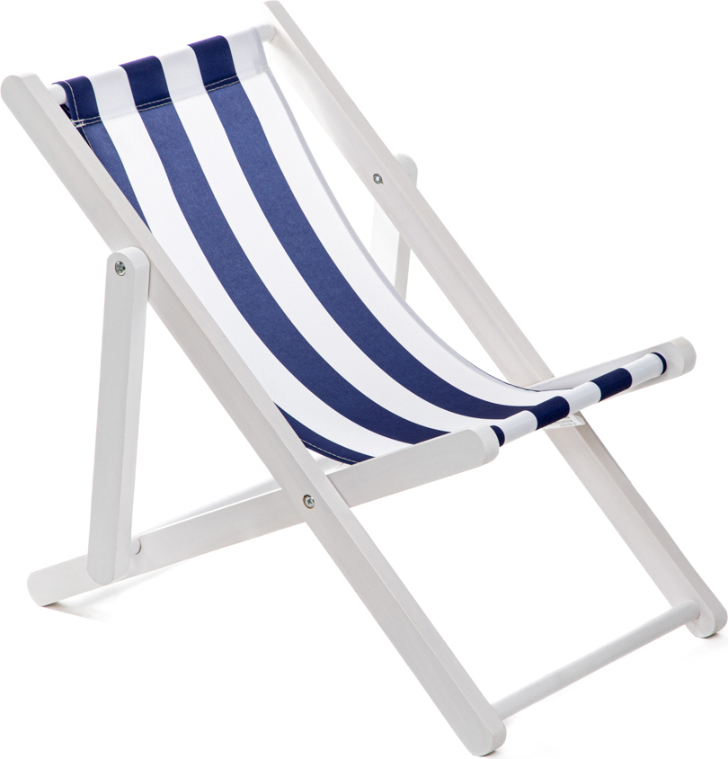 Plážové lehátko RIGES drevené mini lehátko biele 42x58,5x52,5cm HOMLA