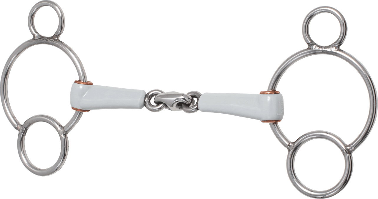 Beris Gebisse Beris Bits 3 Ring Gebiss Doppelt Gebrochen Medium 18 mm Kunststoffgebiss 145 mm 6527922-145