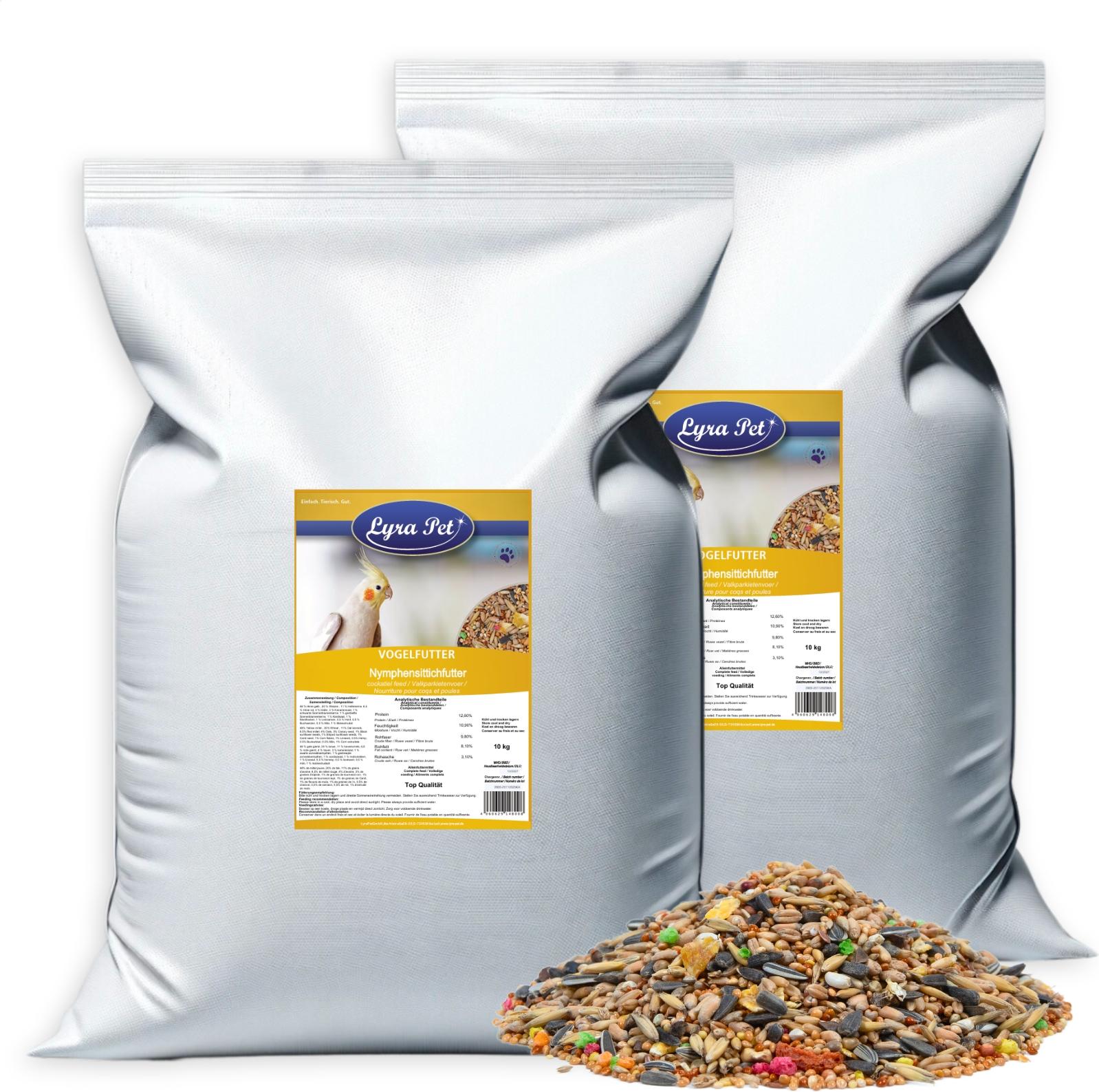 20 kg Lyra Pet® Nymphensittichfutter Großsittichfutter 09818-004