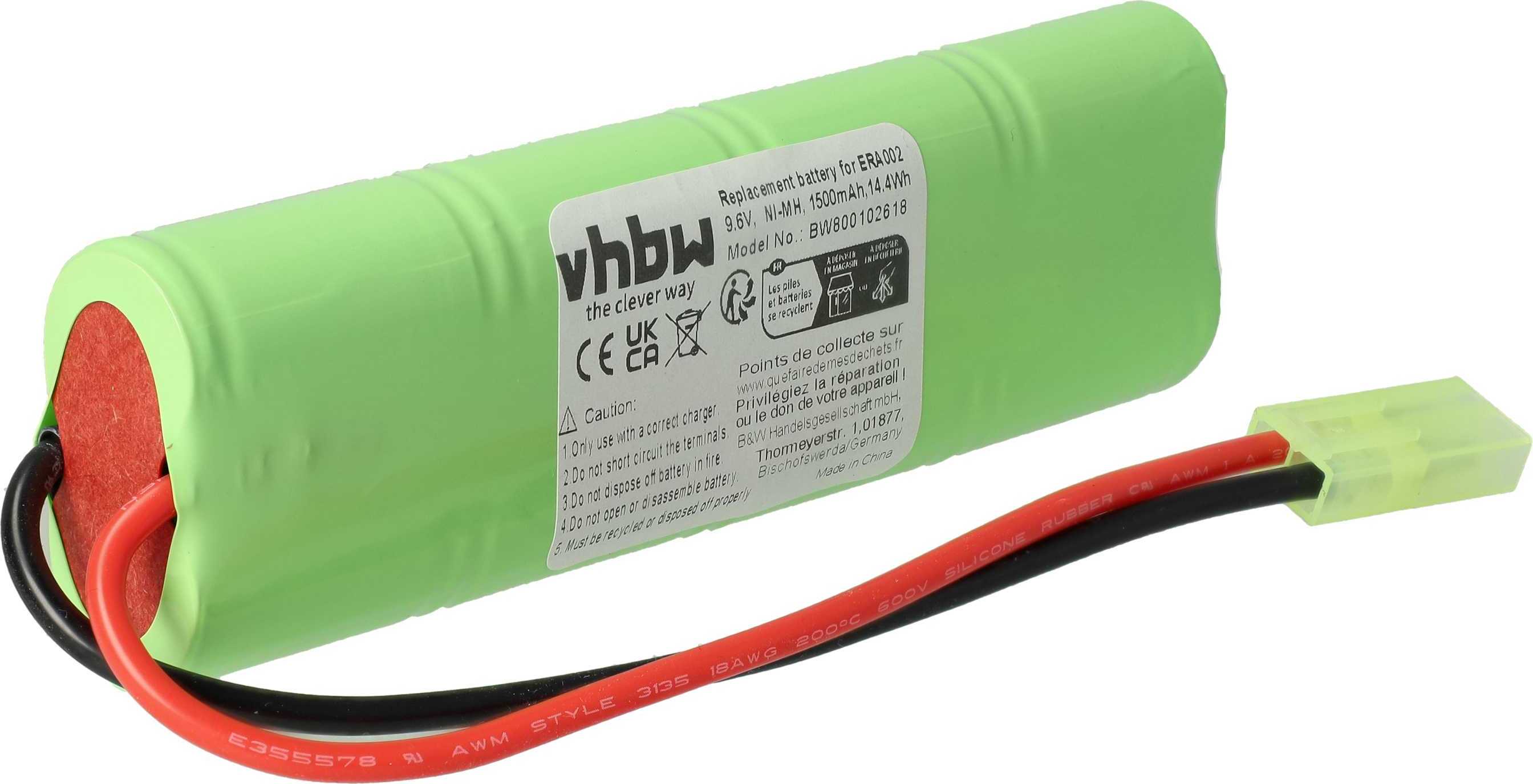vhbw Akku kompatibel mit Airsoft Guns STEYR Airsoft Pistole (1500 mAh, 9,6 V, NiMH)