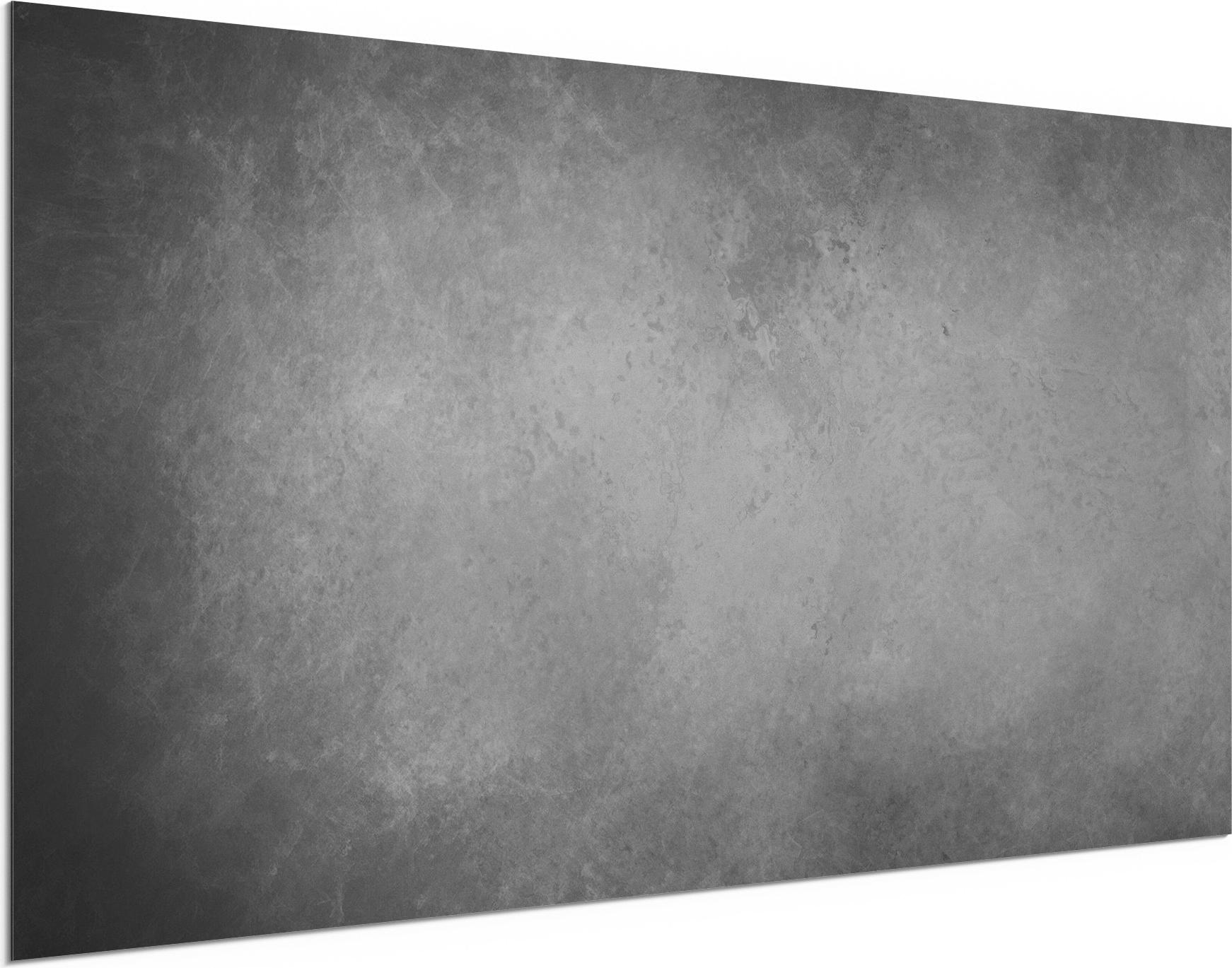 DEQORI Alu-Dibond Bild Weiß 100x50 cm 'Leere Schultafel' Wandbild Metall dünn Design AD-100-50-W-1951-UV