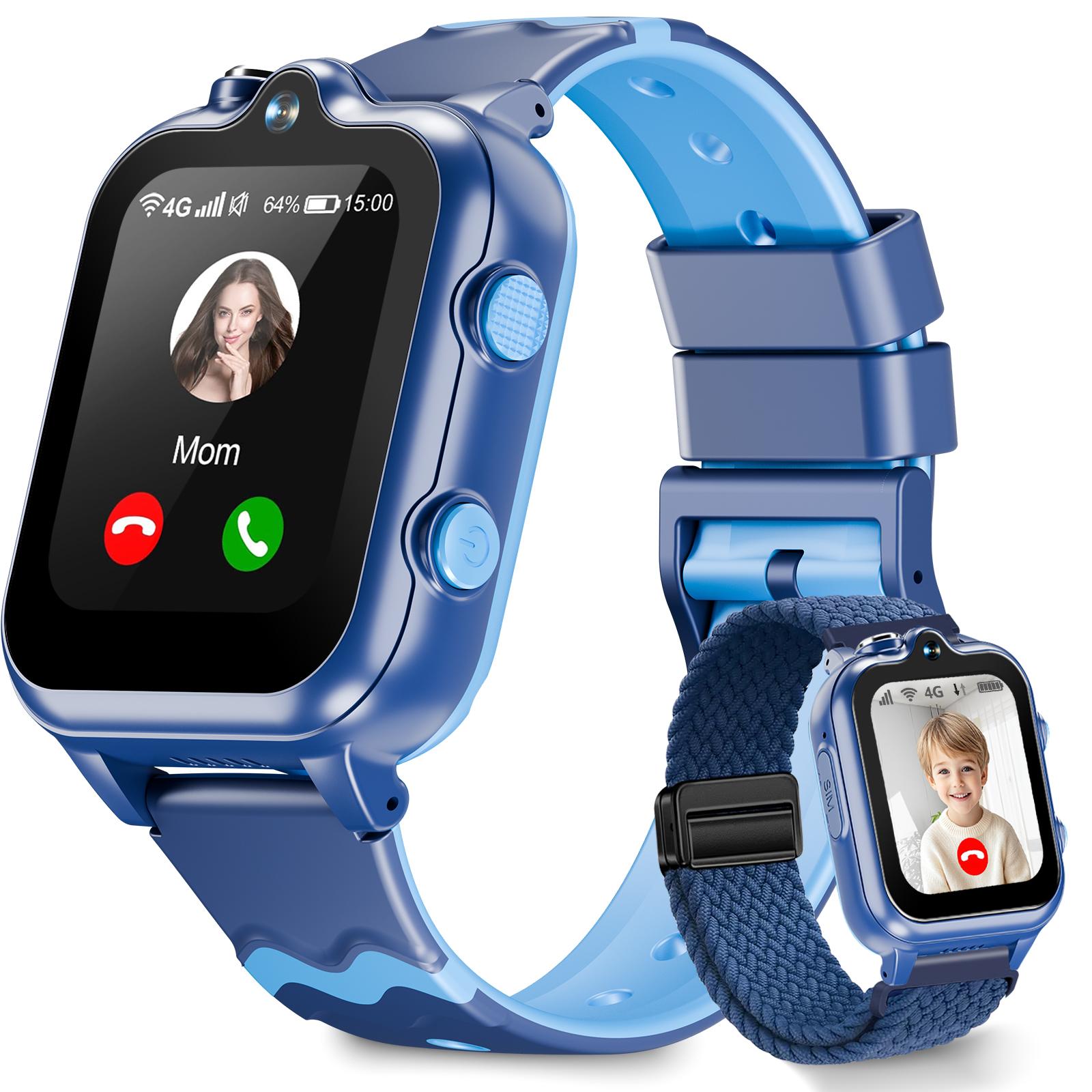 Ralio Smartwatch Kinder, mit GPS und Telefonfunktionen 4G WiFi Kinder Smartwatch, 2 Kameras, Abdichtung, SOS-Schulmodell KinderUhr