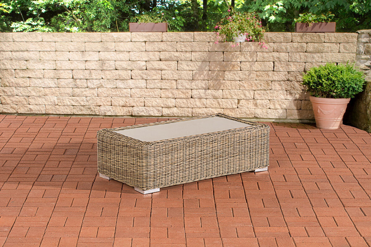 CLP Polyrattan Lounge Tisch Madeira 110 x 60,natur