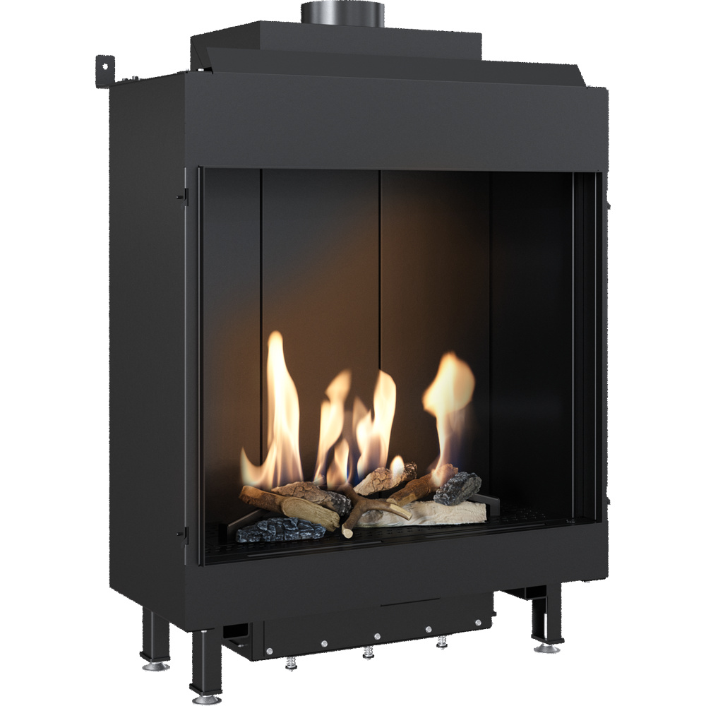 Plynový krb Leo 62 predný zemný plyn ∅ 100/150 8 kW