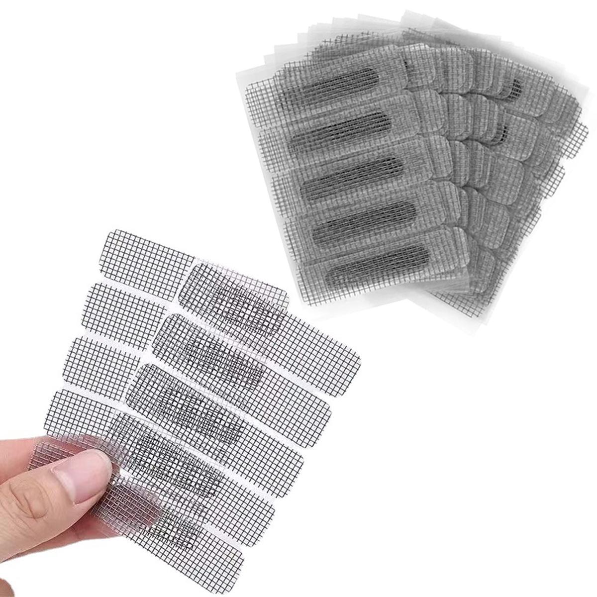 Novzep 125-teiliges Insektenschutz-Reparaturset,stark haftendes Reparaturband für Fliegengitter,Netzreparaturband,ideal zum Reparieren von Türen und Fenstern KAUF-ALRI-MC807-024
