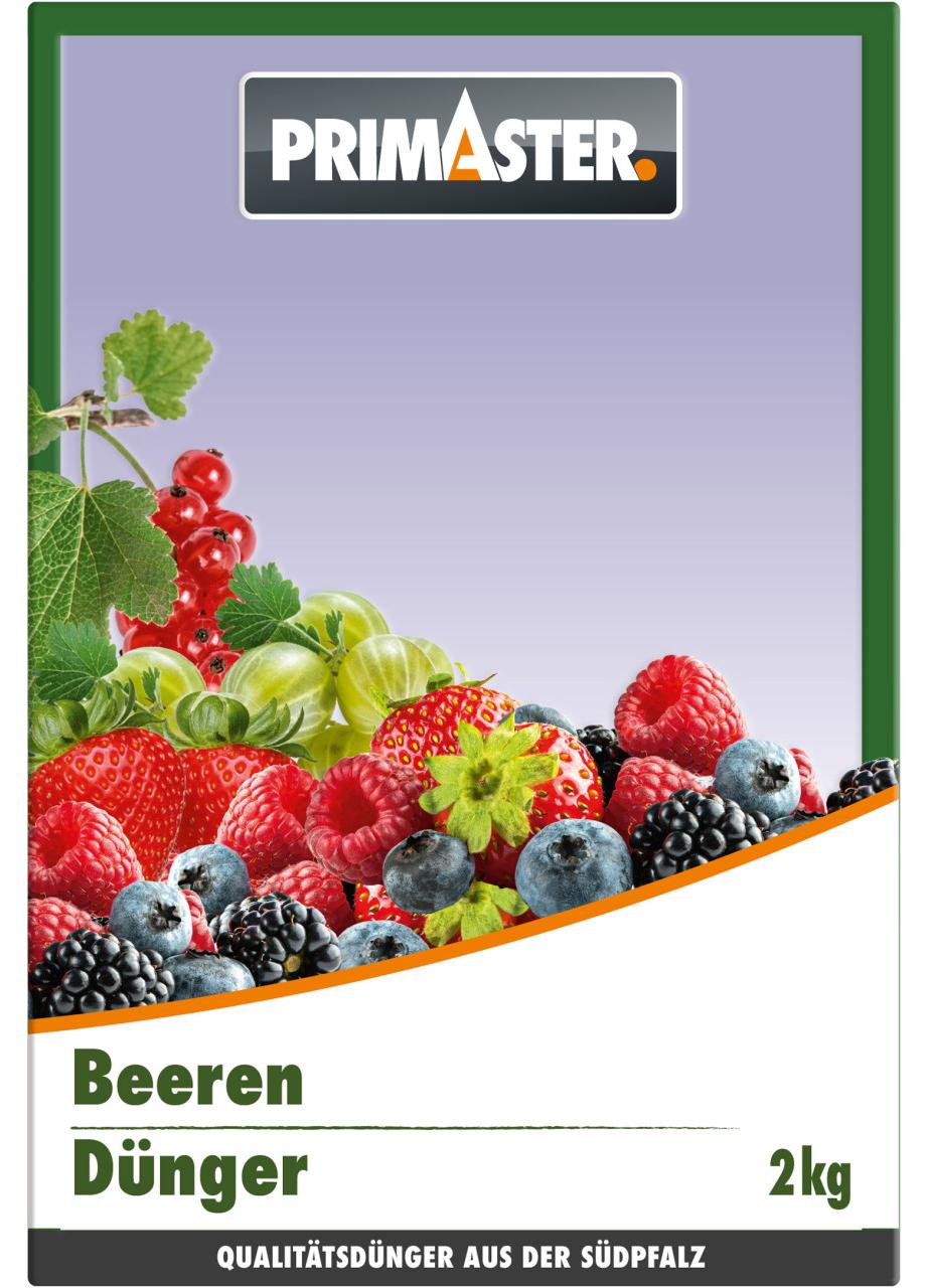 Primaster Beerendünger 2 kg für Beeren und Obstpflanzen NPK 3-1-1,5 Anwendungszeitraum März-September 0688301720
