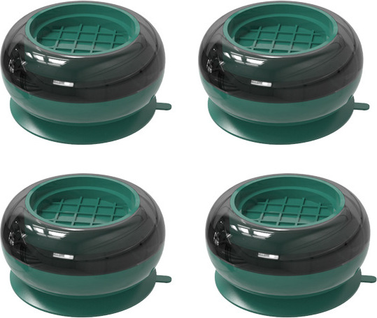 INF Waschmaschinen-Fußpolster Antivibrationspads Geräuschreduzierung Grün 373400