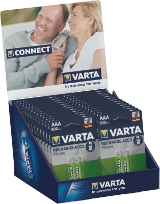 Počítadlo Varta vybavené displejom26x 58398 Recharge Accu Phone Micro 800mAh 2er Blister(Číslo položky: 0254758) (93871112801)