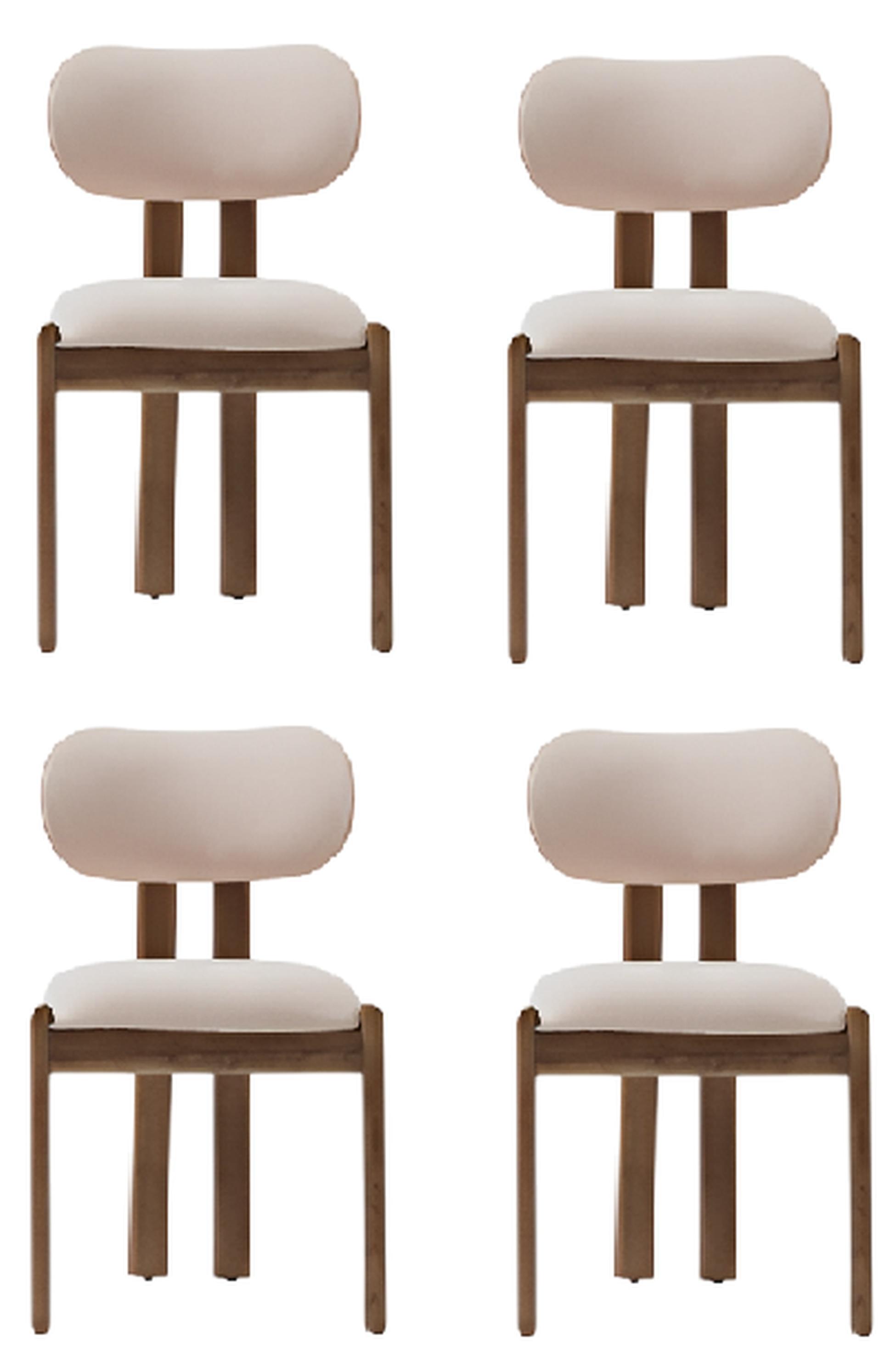 AEA Beiger Esszimmerstuhl – Holzstuhl Set für Ihr Esszimmer und Esszimmermöbel