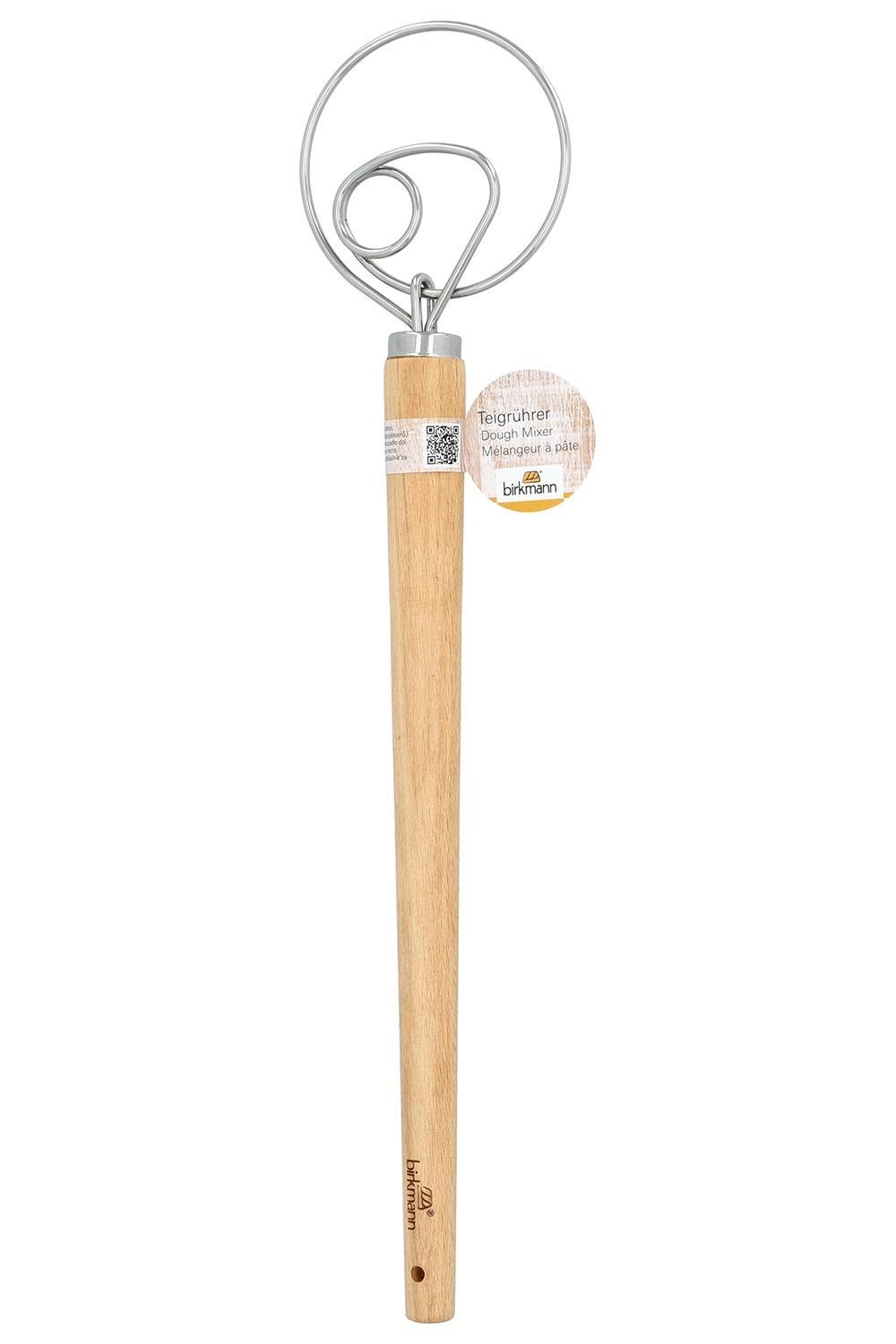 RBV Birkmann Teigrührer - L 34 cm - Holzgriff - Edelstahlspulen