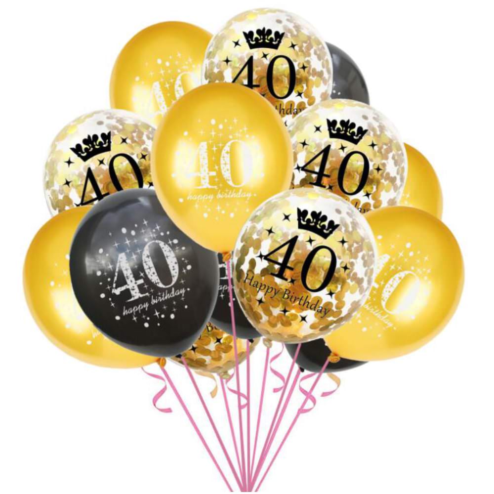 Folienballon Happy Birthday 40 Ballon Heliumballon 48cm 