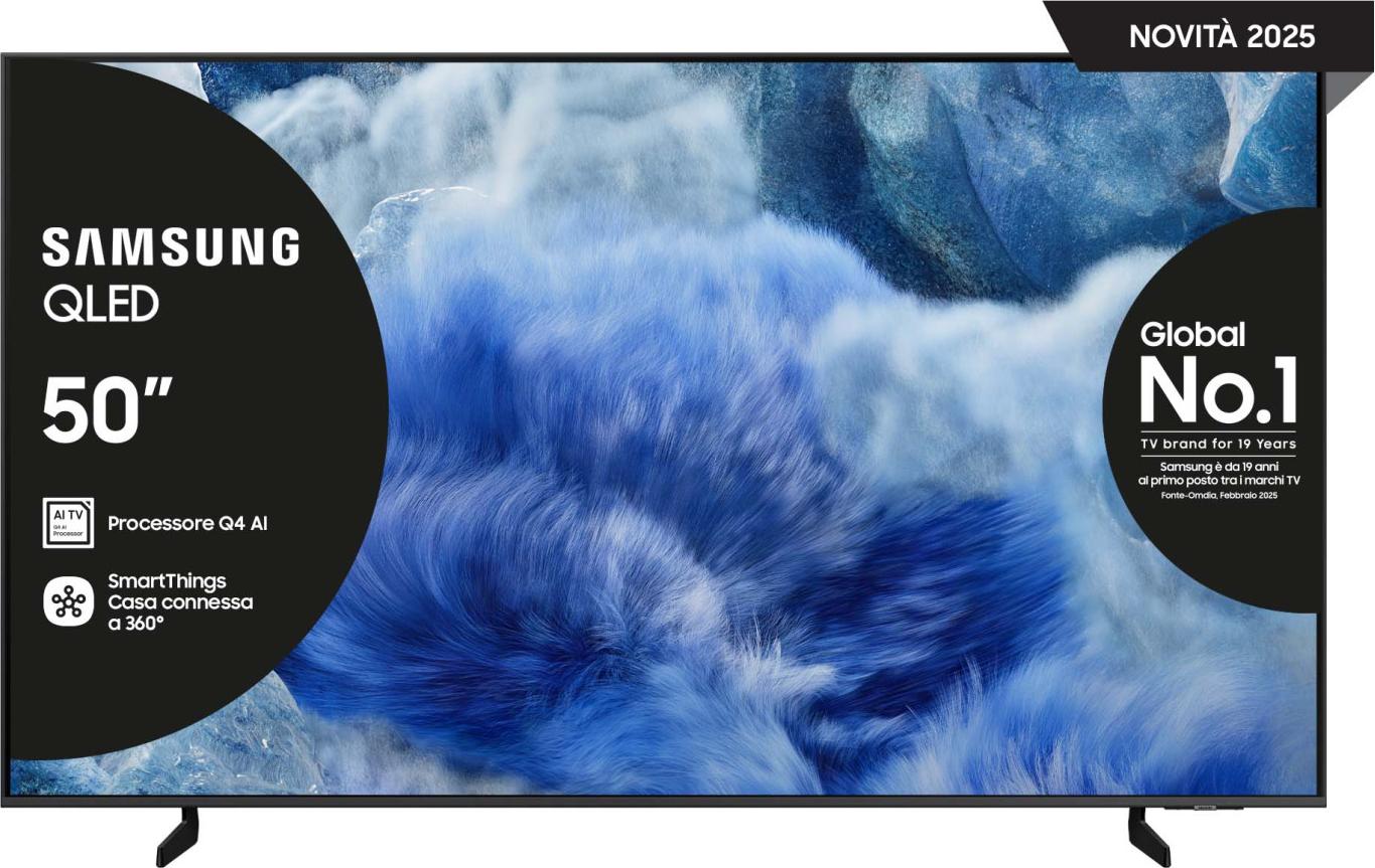 Samsung QE50Q8FAAUXZT, 127 cm (50"), 3840 x 2160 px, QLED, Smart TV, Wi-Fi, Šedá