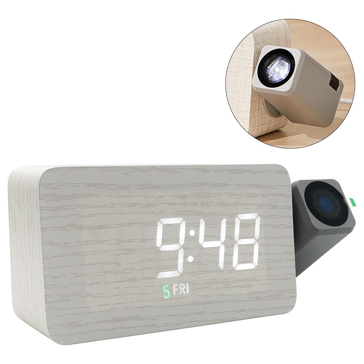 Dopwii Projektionswecker für Schlafzimmer, Digitale Projektionsuhr mit Decken- und Wandprojektion, Nachtlicht und zwei lauten Alarmen KAUF-TRAD-CE2154-020