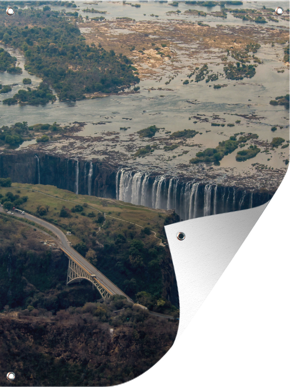 MuchoWow® 60x80 cm Outdoor-Poster Gartendeko Sichtschutz Garten Poster für den Garten Victoriafälle 133|1288467