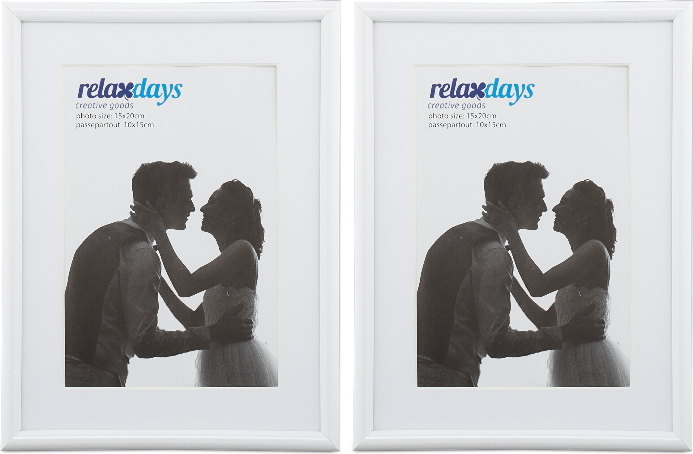 Cornice Portafoto 18 Foto, 10x15, orientamento verticale & orizzontale da Parete Antico HxL 104x54 cm, Bianco, Relaxdays | Leroy Merlin