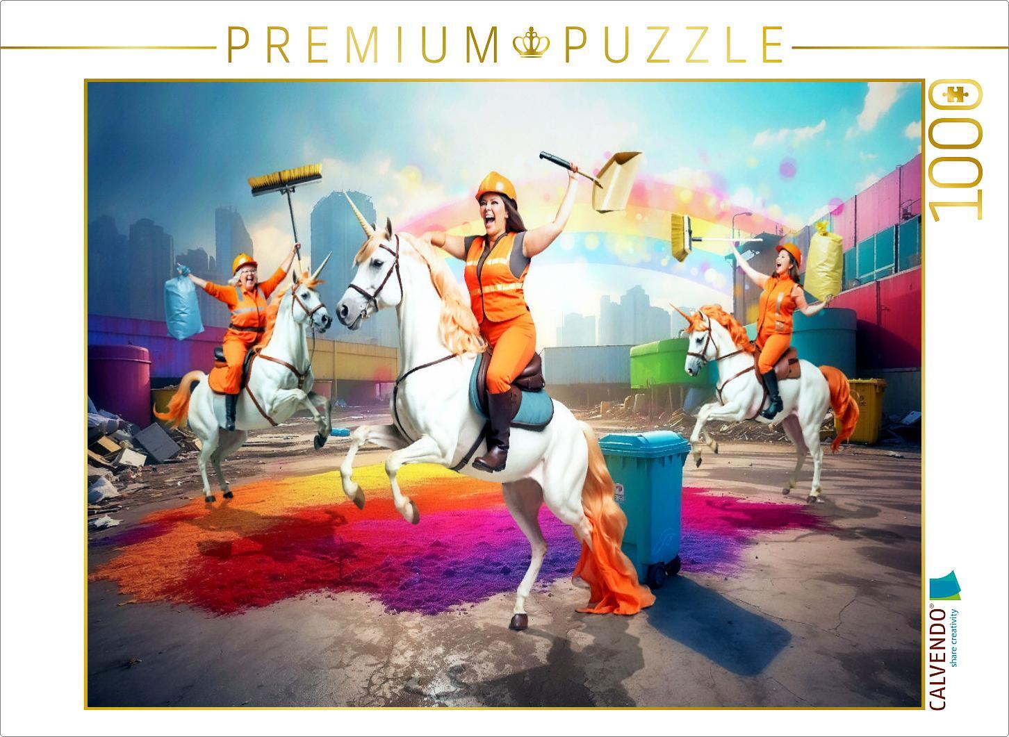CALVENDO Puzzle Frauenpower in der Abfallwirtschaft | 1000 Teile Lege-Größe 64x48cm Foto-Puzzle für glückliche Stunden