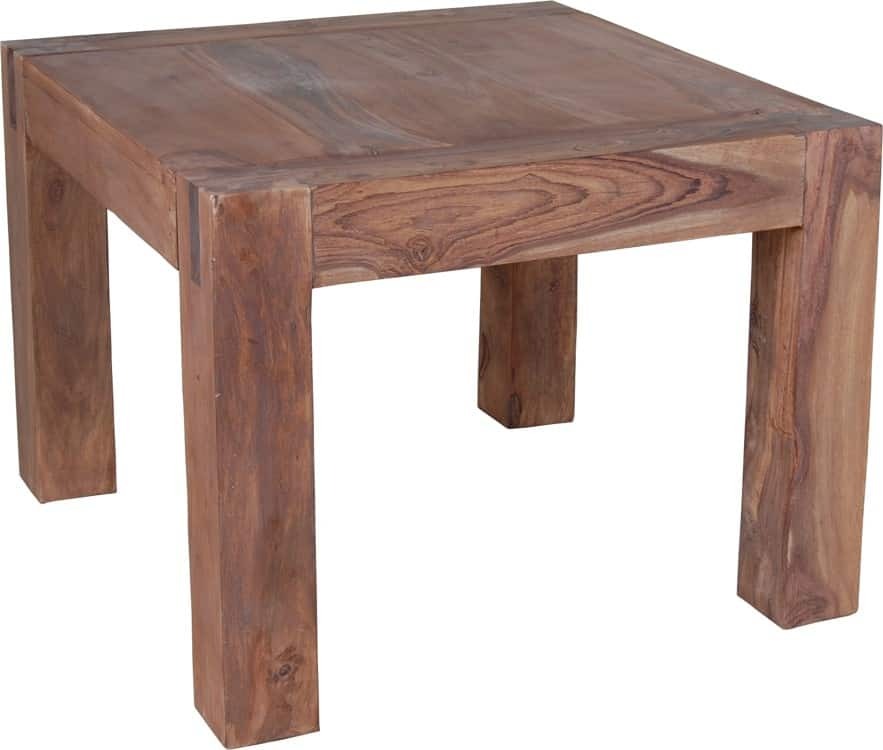 MiaMöbel Couchtisch Bagra 60x60 cm Modern Massivholz Sheesham Sheesham natur