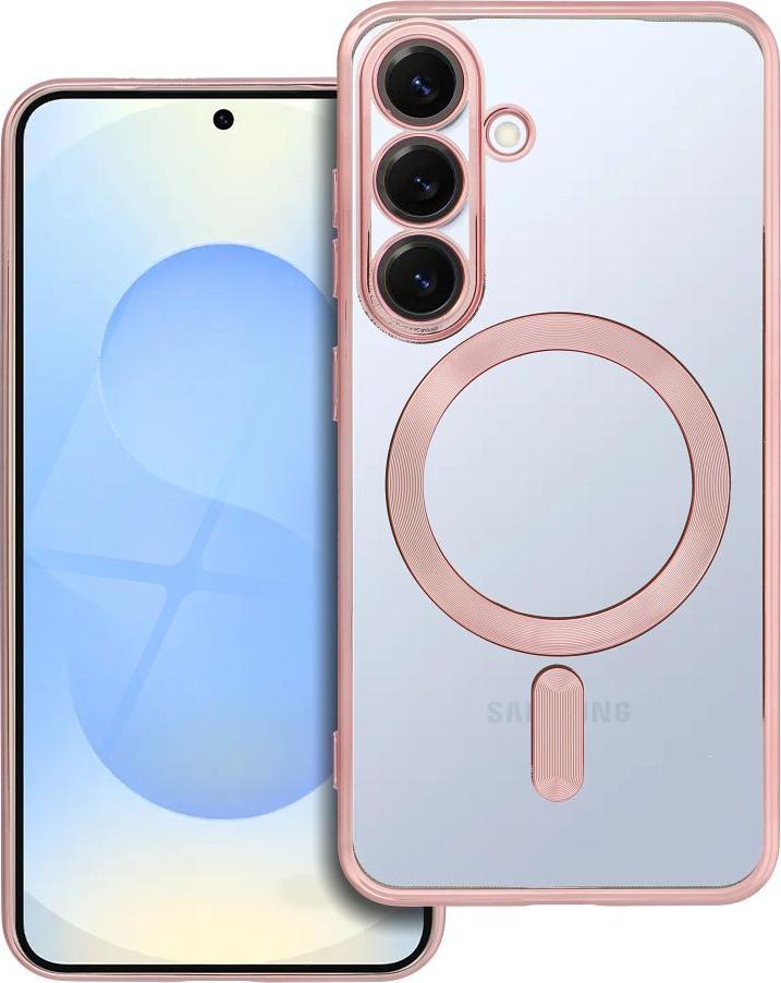 ELECTRO MAG COVER kryt na mobilný telefón kompatibilný s MagSafe vhodný pre SAMSUNG S25 zlatý ružový