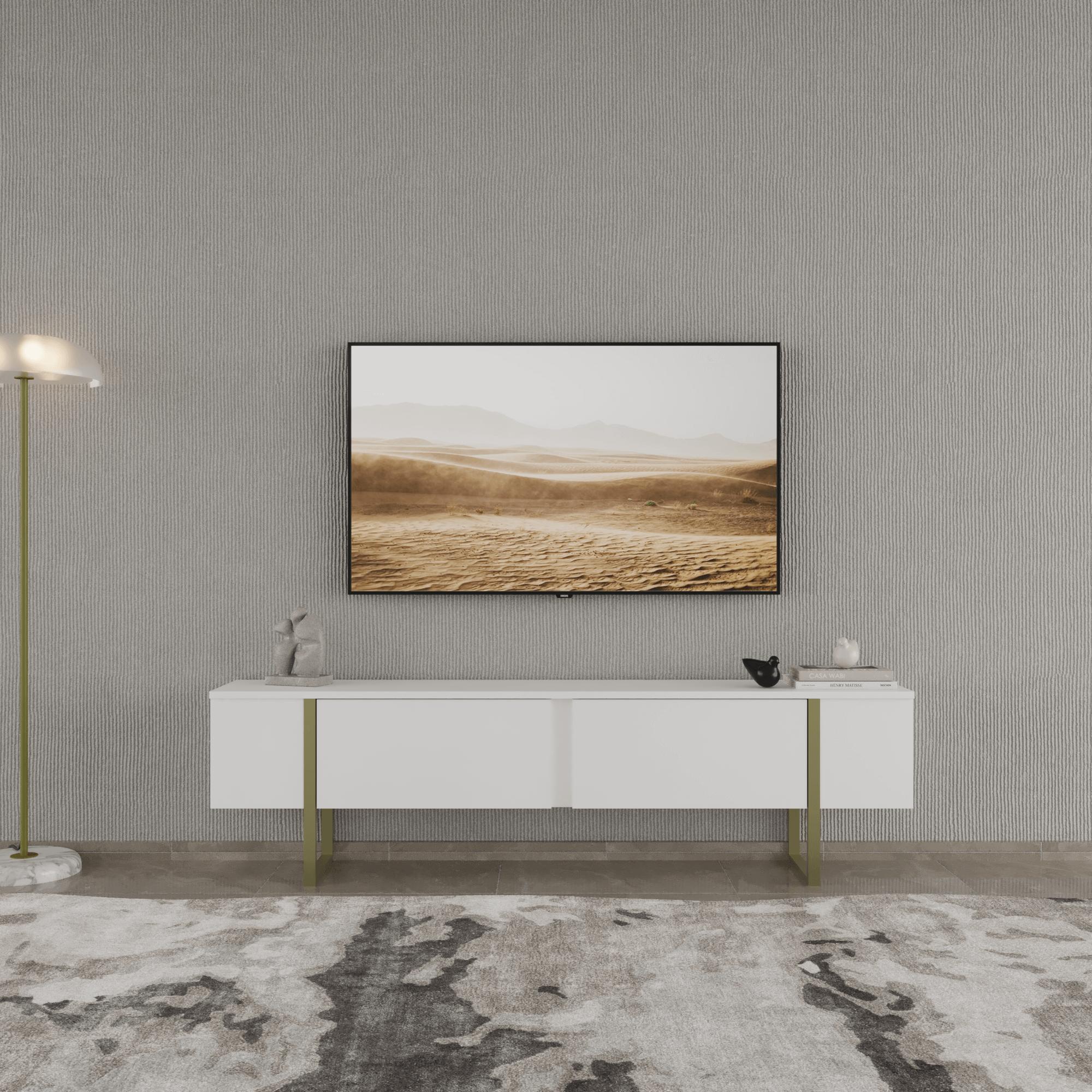 Smart Home Art Breda TV Möbel Elegant Metallfüße– 2 Türen, 3 Farben 1532303-nsku