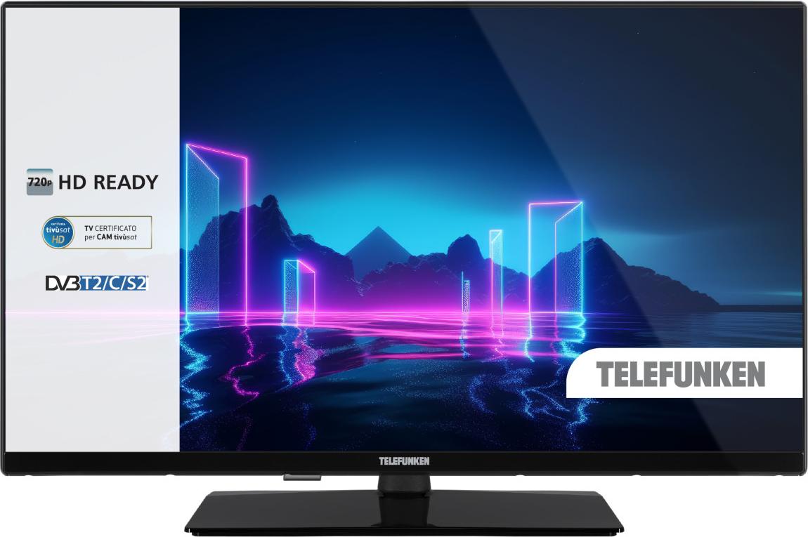 Telefunken TE32750S38YXD, 81,3 cm (32"), 1366 x 768 px, HD, LCD, DVB-C, DVB-S2, DVB-T2, Čierna