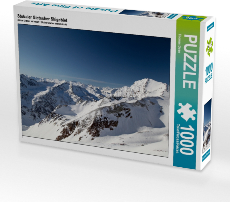 Calvendo Stubaier Gletscher Skigebiet 1000 Teile Puzzle quer 640x480mm, Deter Thomas; 7432690