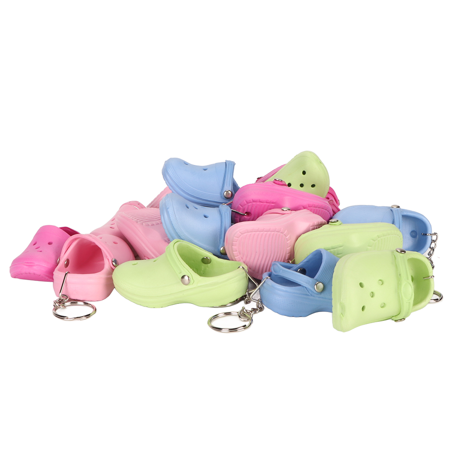 Cocosity Pantoffel-Schlüsselanhänger,Silikon-Schlüsselanhänger für Pantoffeln,Schlüsselanhänger für Strandschuhe,Schlüsselanhänger für Sandalen,Schlüsselanhänger für Schuhe,Schlüsselanhänger für kleine Schuhe