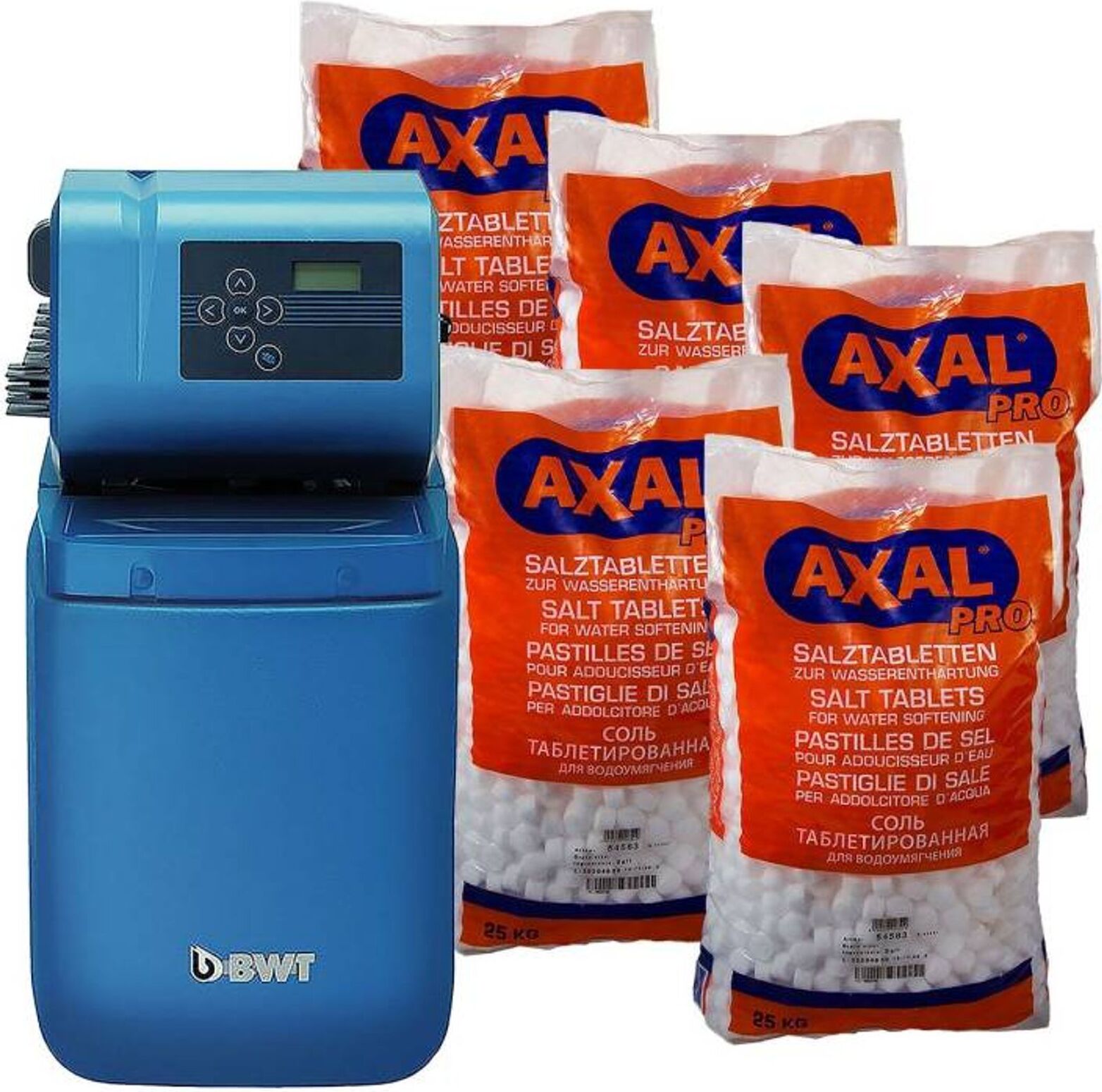 BWT Enthärtungsanlage AQA Basic Set 5 x 25 kg Salz 11350-S