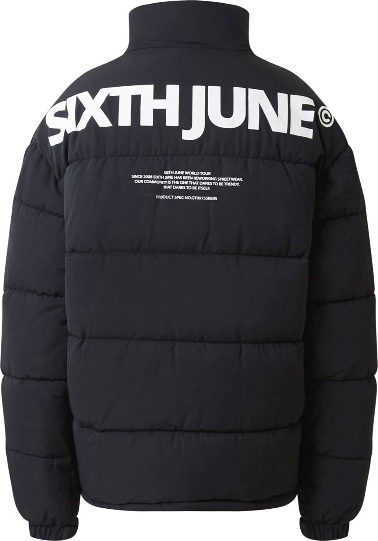 SIXTH JUNE Herren Daunenjacke Logo-Print black S